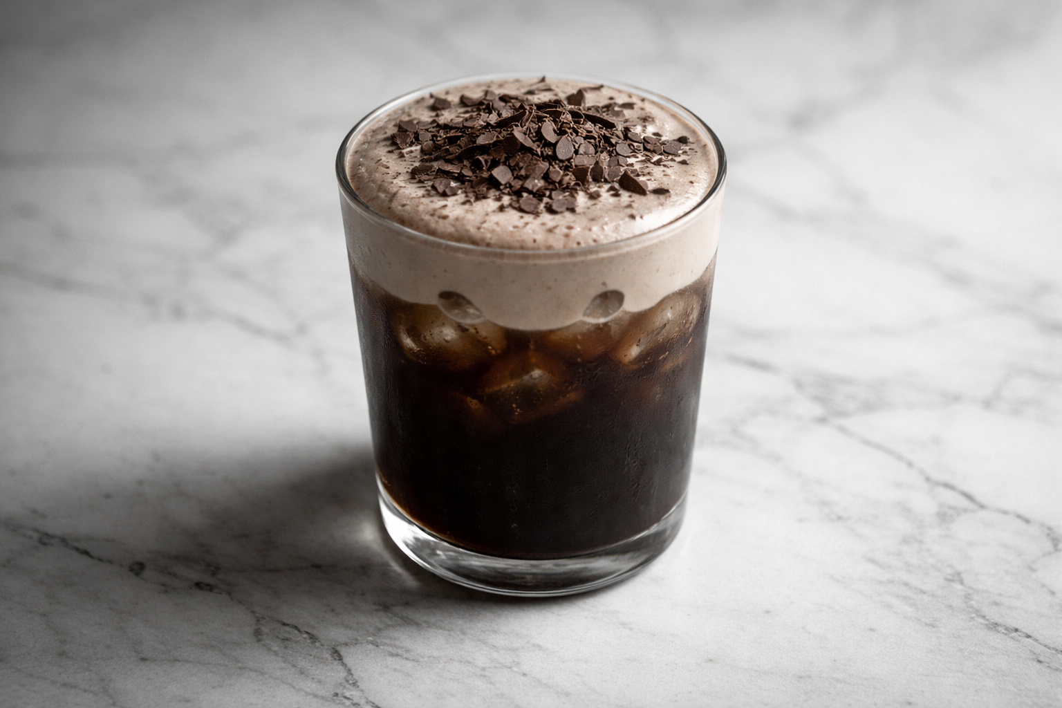 Nutella Rockpool cold brew with chocolate shavings